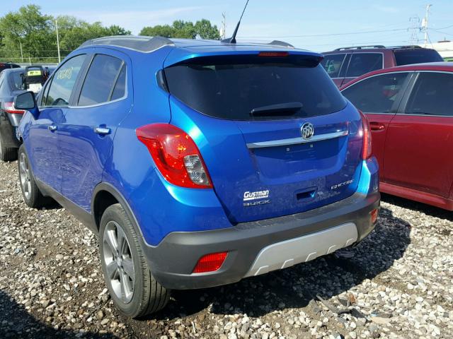 KL4CJBSB6EB545663 - 2014 BUICK ENCORE CON BLUE photo 3