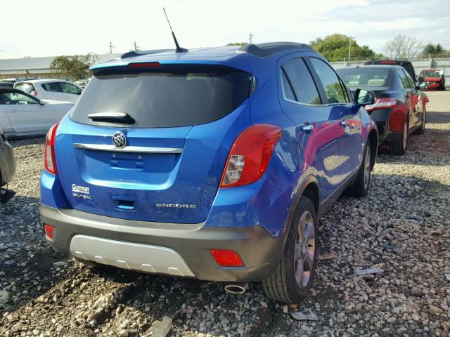 KL4CJBSB6EB545663 - 2014 BUICK ENCORE CON BLUE photo 4