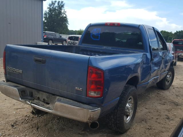 3D7KA28C74G125570 - 2004 DODGE RAM 2500 S BLUE photo 4
