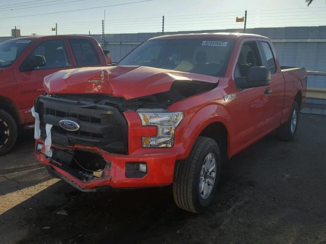 1FTEX1C81FKE22378 - 2015 FORD F150 SUPER RED photo 2