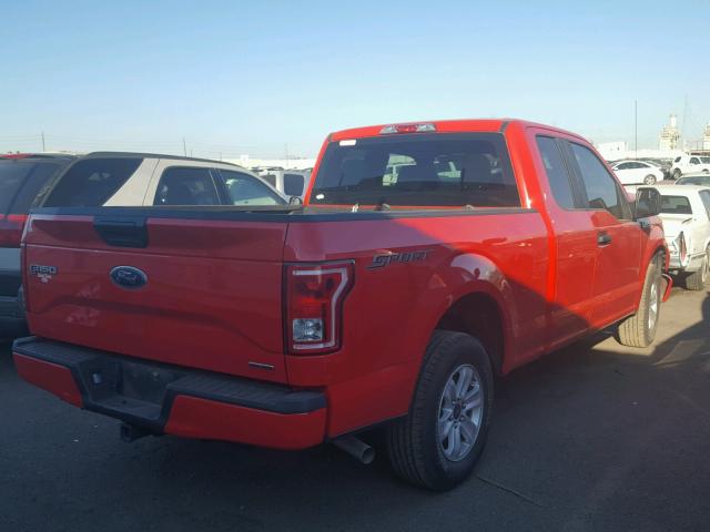 1FTEX1C81FKE22378 - 2015 FORD F150 SUPER RED photo 4