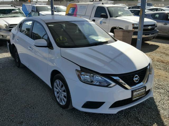 3N1AB7AP0GY315967 - 2016 NISSAN SENTRA S WHITE photo 1