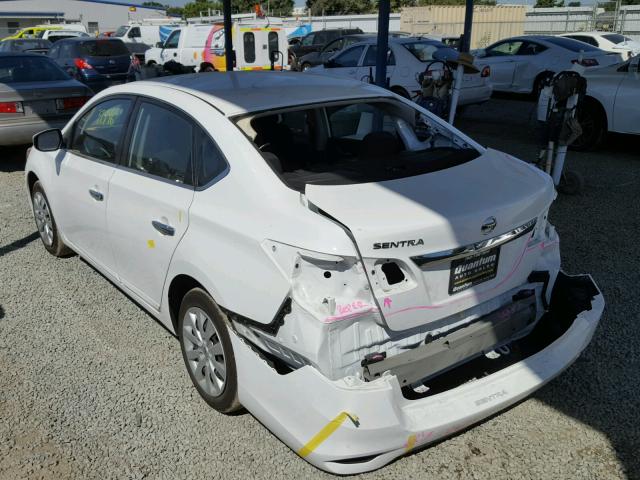 3N1AB7AP0GY315967 - 2016 NISSAN SENTRA S WHITE photo 3