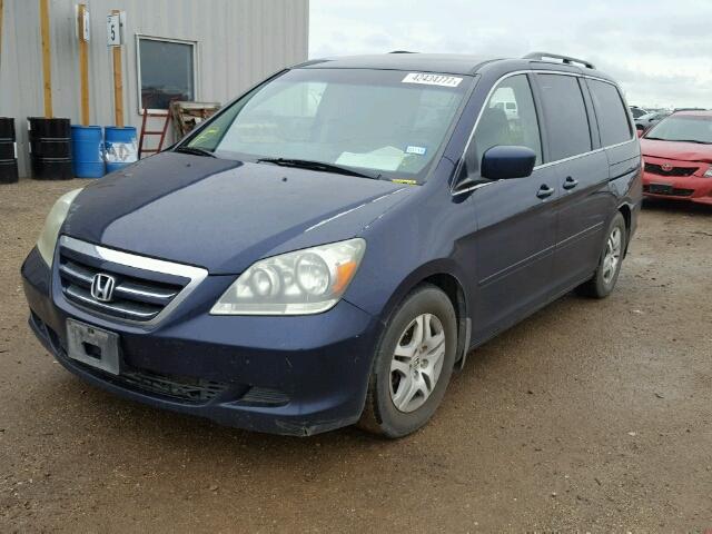 5FNRL38456B041998 - 2006 HONDA ODYSSEY BLUE photo 2