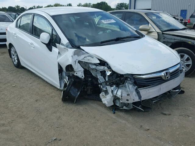 19XFB2F54CE375047 - 2012 HONDA CIVIC LX WHITE photo 1