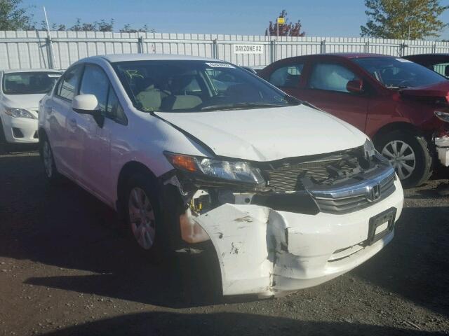 2HGFB2F41CH103083 - 2012 HONDA CIVIC LX WHITE photo 1