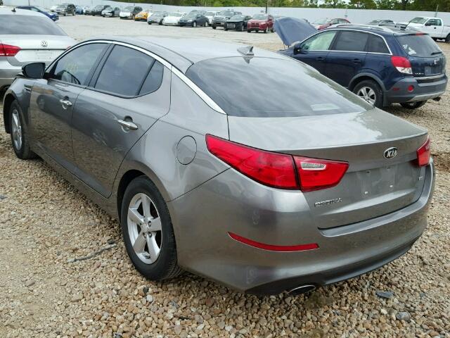 5XXGM4A74EG336066 - 2014 KIA OPTIMA LX GRAY photo 3