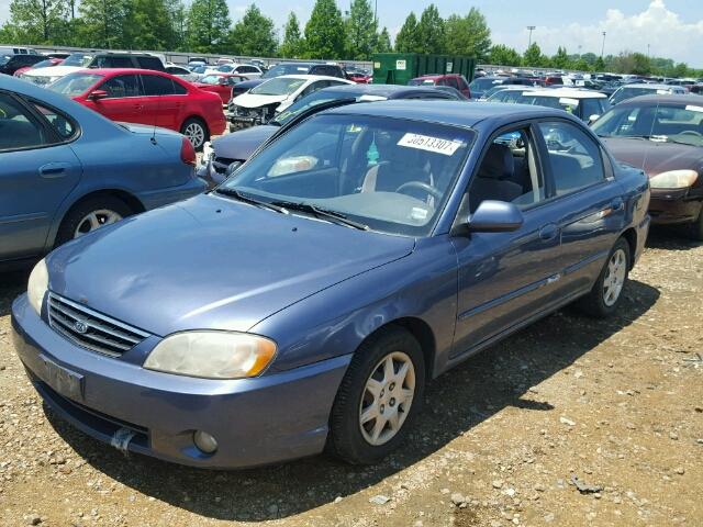 KNAFB121235212211 - 2003 KIA SPECTRA BA BLUE photo 2