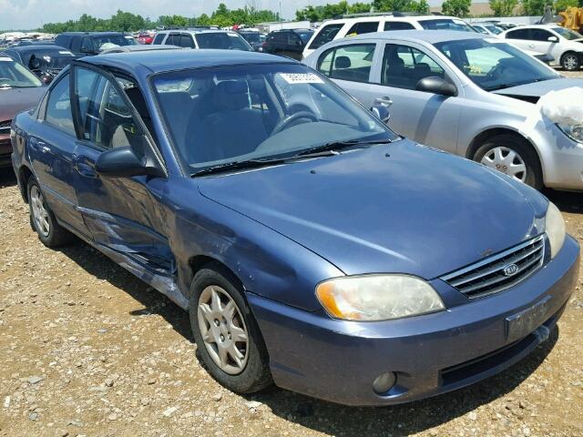 KNAFB121235212211 - 2003 KIA SPECTRA BA BLUE photo 9