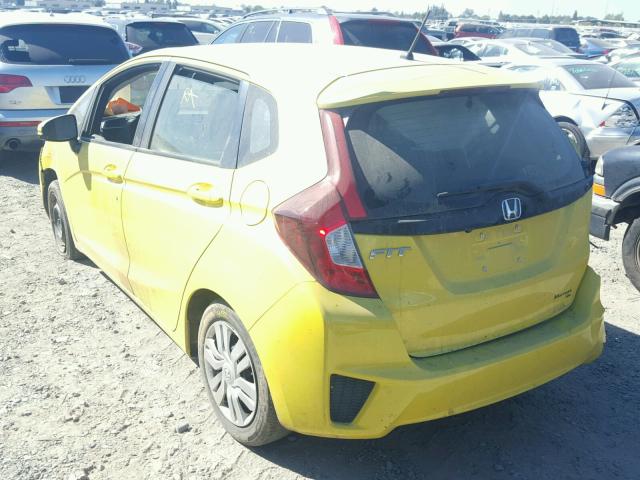 JHMGK5H50GX002370 - 2016 HONDA FIT LX YELLOW photo 3