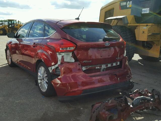 1FADP3N25FL279631 - 2015 FORD FOCUS RED photo 3