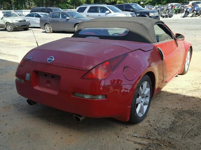 JN1AZ36A34T005907 - 2004 NISSAN 350Z ROADS RED photo 4