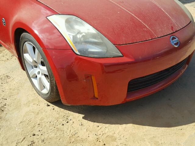 JN1AZ36A34T005907 - 2004 NISSAN 350Z ROADS RED photo 9