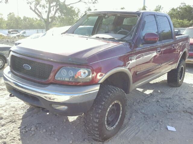 1FTRW08L13KA97223 - 2003 FORD F150 SUPER BURGUNDY photo 2