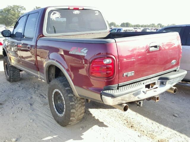 1FTRW08L13KA97223 - 2003 FORD F150 SUPER BURGUNDY photo 3