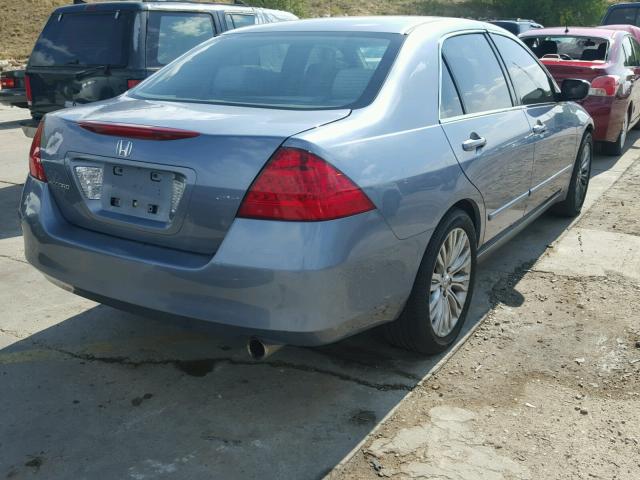 1HGCM56457A119208 - 2007 HONDA ACCORD LX BLUE photo 4