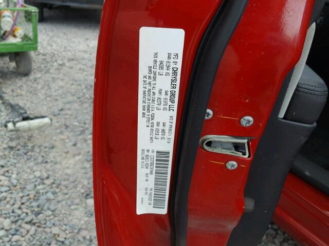 1C3CDFBB6ED870066 - 2014 DODGE DART SXT RED photo 10