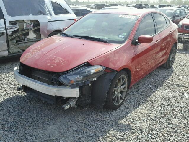 1C3CDFBB6ED870066 - 2014 DODGE DART SXT RED photo 2