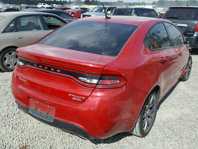 1C3CDFBB6ED870066 - 2014 DODGE DART SXT RED photo 4