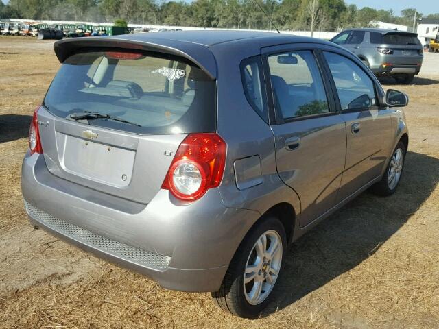 KL1TD6DE4BB232643 - 2011 CHEVROLET AVEO GRAY photo 4