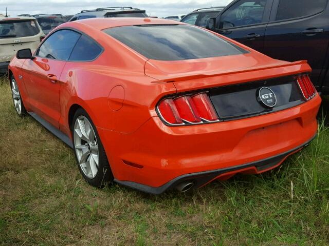 1FA6P8CF4F5391403 - 2015 FORD MUSTANG ORANGE photo 3