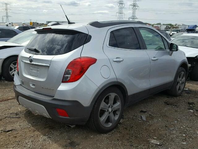 KL4CJASB1EB777453 - 2014 BUICK ENCORE SILVER photo 4