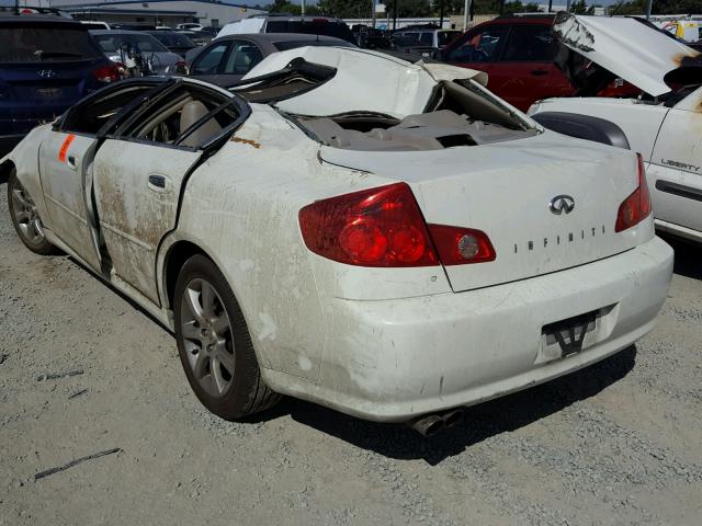 JNKCV51E86M512952 - 2006 INFINITI G35 WHITE photo 3