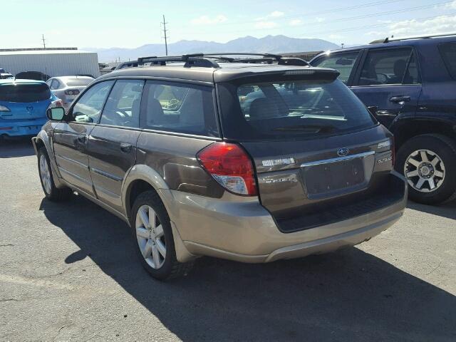 4S4BP61C387312375 - 2008 SUBARU OUTBACK BROWN photo 3