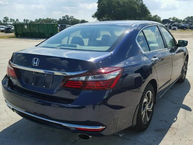 1HGCR2F32HA022587 - 2017 HONDA ACCORD LX BLUE photo 4