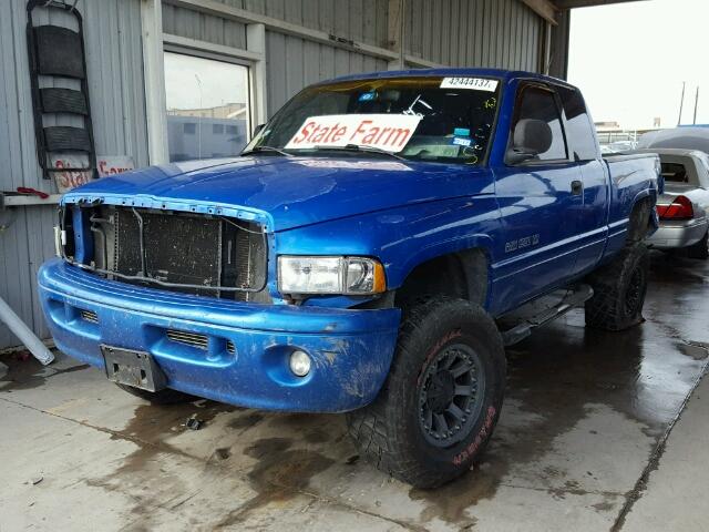 1B7HF13Z4XJ582593 - 1999 DODGE RAM 1500 BLUE photo 2