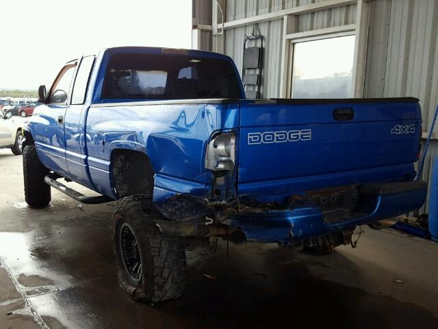 1B7HF13Z4XJ582593 - 1999 DODGE RAM 1500 BLUE photo 3