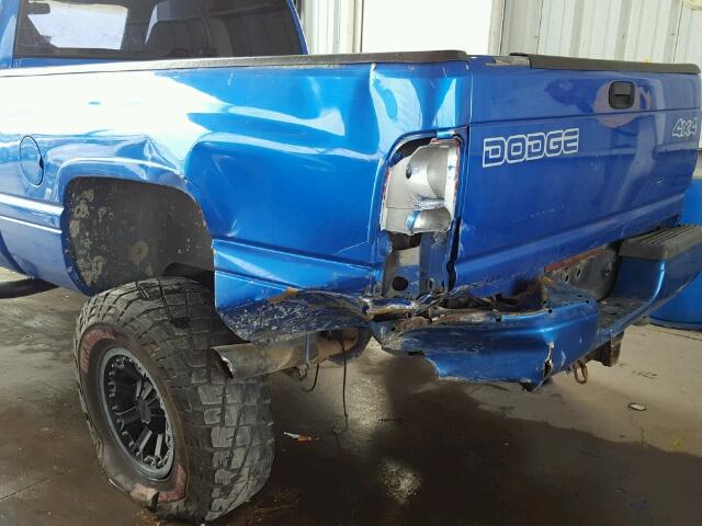 1B7HF13Z4XJ582593 - 1999 DODGE RAM 1500 BLUE photo 9