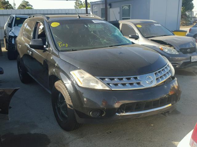 JN8AZ08W87W644618 - 2007 NISSAN MURANO BLACK photo 1