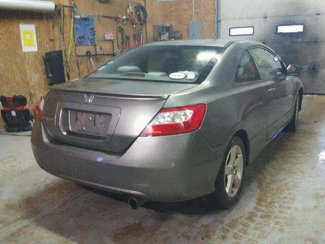 2HGFG12887H575582 - 2007 HONDA CIVIC GRAY photo 4