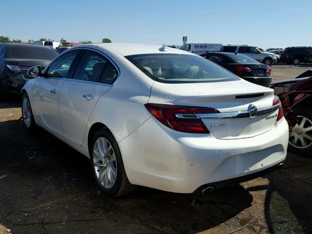 2G4GN5EX1E9304837 - 2014 BUICK REGAL PREM WHITE photo 3