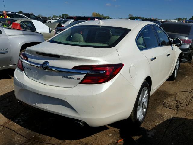 2G4GN5EX1E9304837 - 2014 BUICK REGAL PREM WHITE photo 4