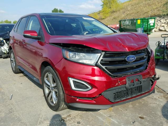 2FMTK3AP7FBB21518 - 2015 FORD EDGE RED photo 1