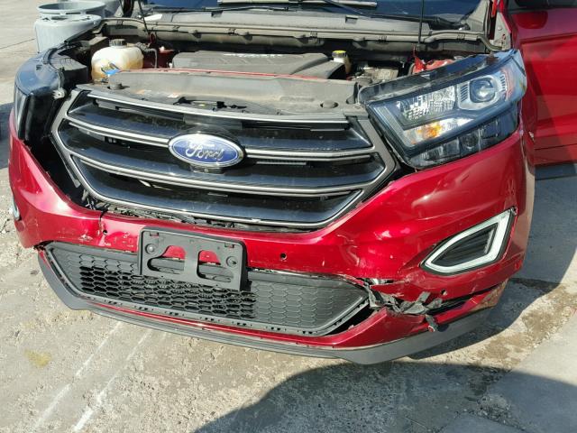 2FMTK3AP7FBB21518 - 2015 FORD EDGE RED photo 7