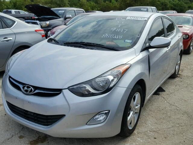 KMHDH4AE7DU888218 - 2013 HYUNDAI ELANTRA SILVER photo 2