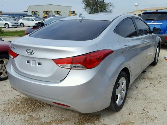 KMHDH4AE7DU888218 - 2013 HYUNDAI ELANTRA SILVER photo 4