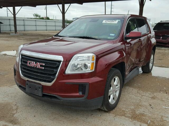 2GKALMEK3G6145603 - 2016 GMC TERRAIN SL MAROON photo 2