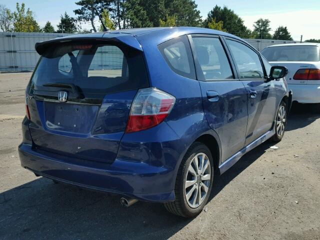 JHMGE8G58DC033220 - 2013 HONDA FIT BLUE photo 4