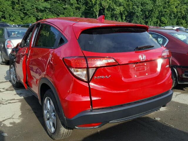 3CZRU6H58GM750584 - 2016 HONDA HR-V EX RED photo 3