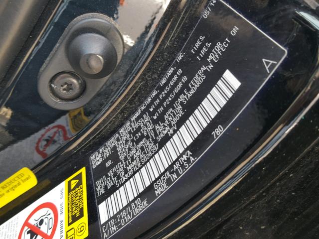 5TDKKRFH3ES028397 - 2014 TOYOTA HIGHLANDER შავი ფოტო 10