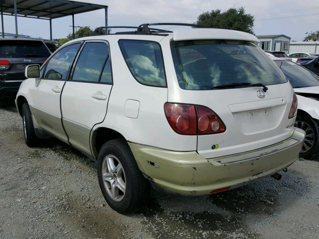 JT6GF10U1X0019826 - 1999 LEXUS RX 300 WHITE photo 3