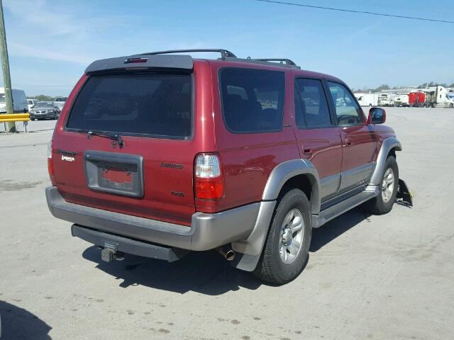 JT3GN87R410208357 - 2001 TOYOTA 4RUNNER LI MAROON photo 4