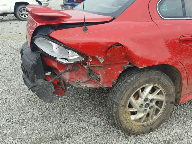 1G2NF52EX4C245729 - 2004 PONTIAC GRAND AM S RED photo 9