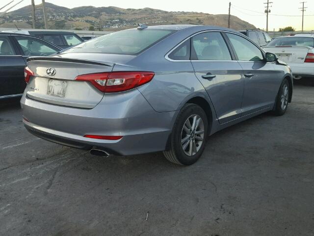 5NPE24AF3FH223414 - 2015 HYUNDAI SONATA SILVER photo 4