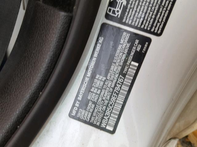 WBA3R5C59EF784767 - 2014 BMW 435 XI SILVER photo 10