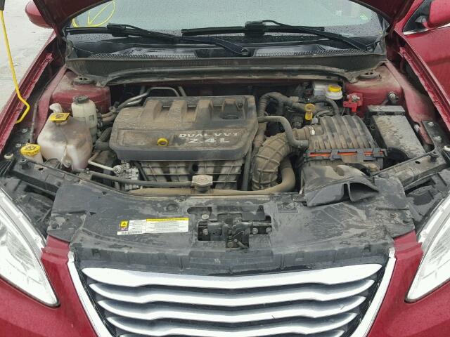 1C3CCBAB1DN560526 - 2013 CHRYSLER 200 RED photo 7